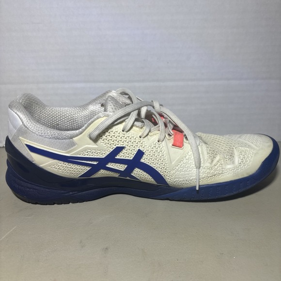 ASICS Gel Resolution 8 White Blue Athletic Tennis Pickleball Sneakers Womens 9.5 - Picture 3 of 8